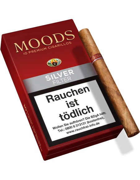 سیگار برگ مودز سیلور فیلتر (سیگاریلو) Moods Silver Filter - (12 نخ)