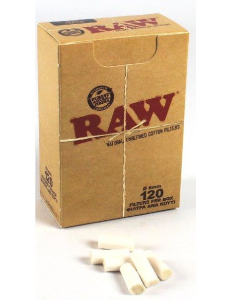 فیلتر سیگار پیچ طبیعی راو 120 عددی RAW 6mm