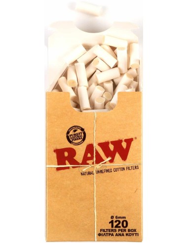 فیلتر سیگار پیچ طبیعی راو 120 عددی RAW 6mm