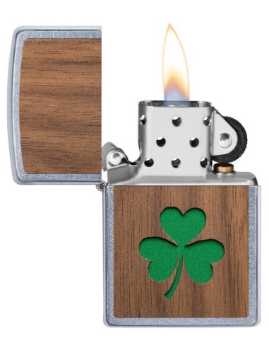 فندک زیپو مدل Zippo 49056 (Clover Walnut Emblem)