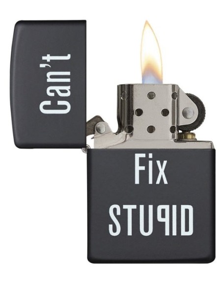 فندک زیپو مدل Zippo 28664 (Cant Fix Stupid)
