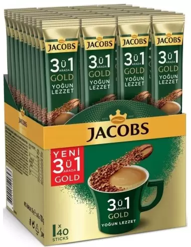 خرید پک 40 عددی کافی میکس گلد جاکوبز Jacobs Coffee Mix 3 in 1 Gold 40pcs