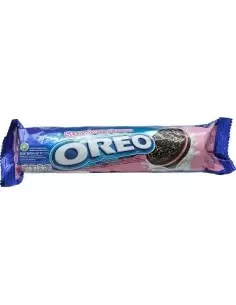 خرید بیسکویت کرم توت فرنگی اورئو Oreo Strawberry Creme Biscuit