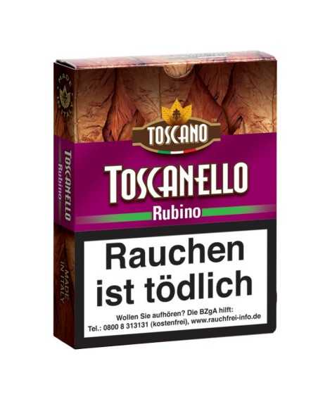 سیگار برگ (سیگارلو) توسکانلو Toscano Toscanello Rubino (بسته 5 نخی)
