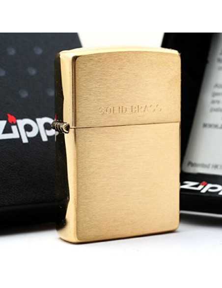فندک زیپو طلایی Zippo 204 (BRUSH FINISH BRASS)