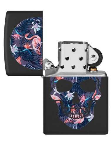 فندک زیپو طرح جمجمه و فلامینگو Zippo 49771 (FLAMINGO SKULL)