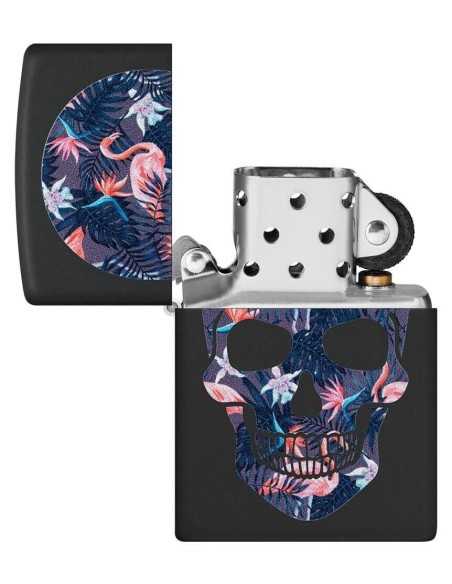 فندک زیپو طرح جمجمه و فلامینگو Zippo 49771 (FLAMINGO SKULL)