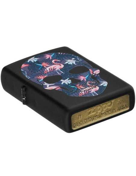 فندک زیپو طرح جمجمه و فلامینگو Zippo 49771 (FLAMINGO SKULL)