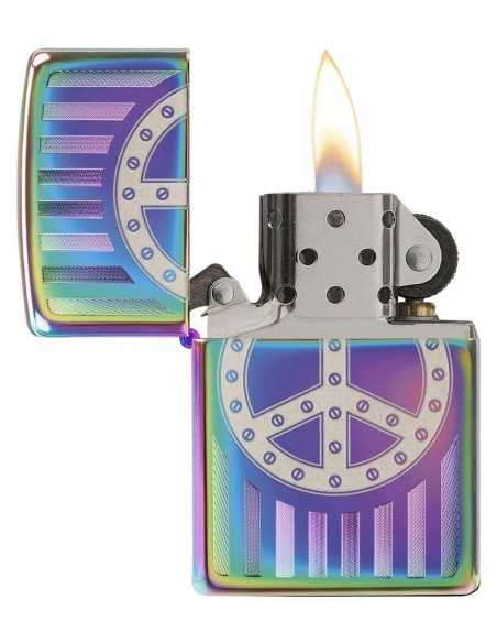 فندک زیپو هفت رنگ علامت صلح Zippo 29435 (Peace Sign)