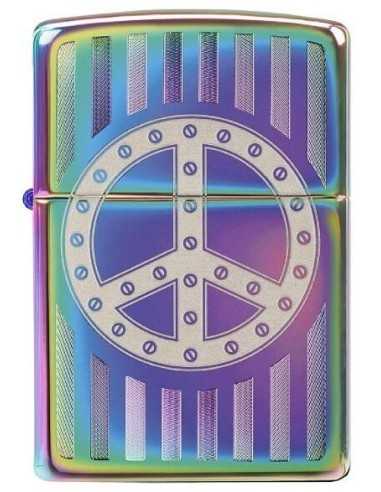 خرید فندک زیپو هفت رنگ علامت صلح Zippo 29435 (Peace Sign)