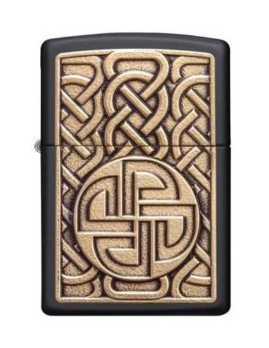 خرید فندک زیپو نشان اسکاندیناوی Zippo 49538 ( NORSE ANTIQUE BRASS EMB)