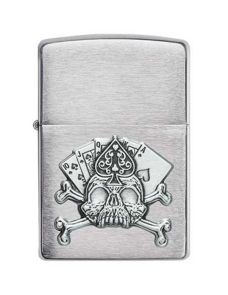 فندک زیپو طرح جمجمه Zippo 49293 (CARD SKULL EMBLEM)