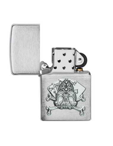 فندک زیپو طرح جمجمه Zippo 49293 (CARD SKULL EMBLEM)
