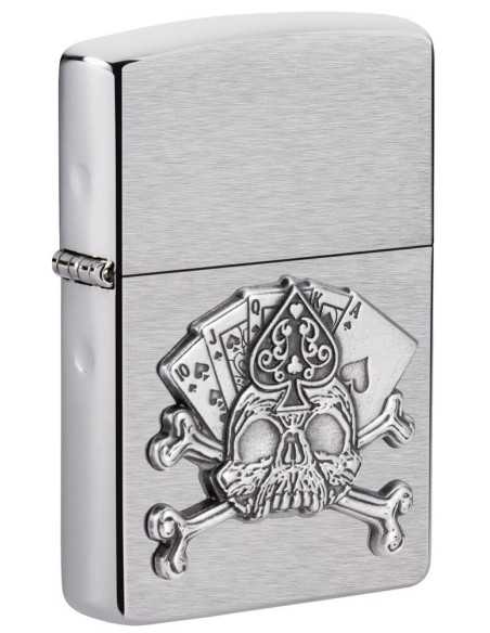 خرید فندک زیپو طرح جمجمه Zippo 49293 (CARD SKULL EMBLEM)