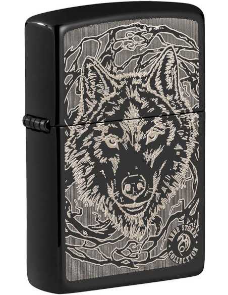 فندک زیپو طرح گرگ Zippo 49443 (ANNE STOKES)