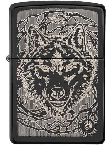 فندک زیپو طرح گرگ Zippo 49443 (ANNE STOKES)
