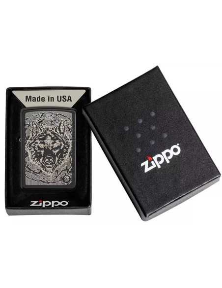 فندک زیپو طرح گرگ Zippo 49443 (ANNE STOKES)