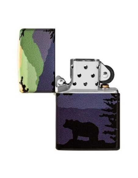 فندک زیپو طرح خرس و جنگل Zippo 49482 (BEAR LANDSCAPE)