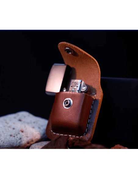 کیف چرمی قهوه ای زیپو Zippo