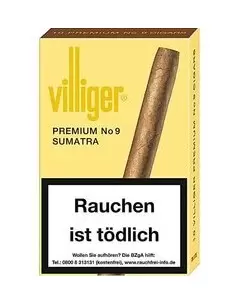 سیگار برگ ویلیجر-ویلیگر پریمیوم شماره 9 سوماترا Villiger Premium No 9 Sumatra - بسته 10 نخی
