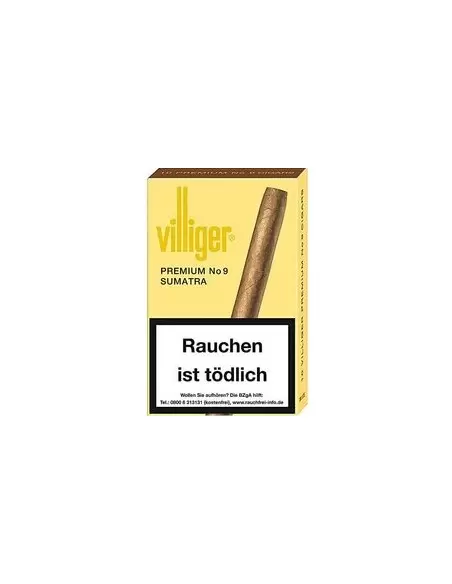 سیگار برگ ویلیجر-ویلیگر پریمیوم شماره 9 سوماترا Villiger Premium No 9 Sumatra - بسته 10 نخی