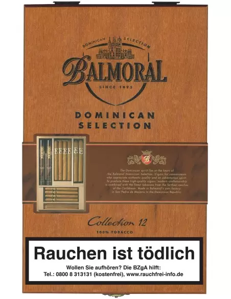 باکس سلکشن کالکشن 12 نخی سیگار برگ بالمورال Balmoral Dominican Selection Collection