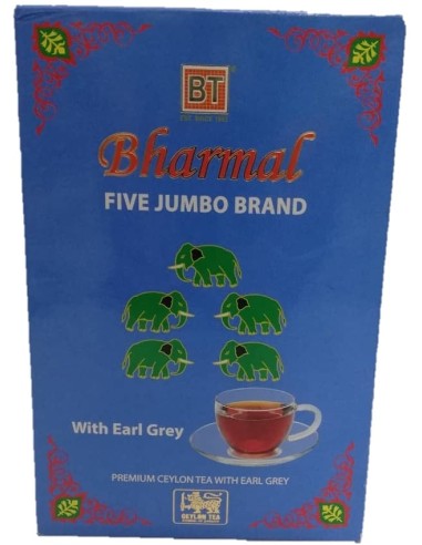 خرید چای سیاه ارل گری(عطری) پنج فیل بارمال Bharmal Five Jumbo Tea