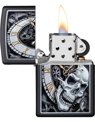 خرید فندک زیپو Zippo 29854 (Skull Clock Design)