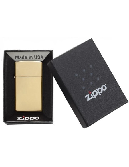 خرید فندک زیپو اسلیم Zippo 1654B (Slim Solid Brass W/O Letters)