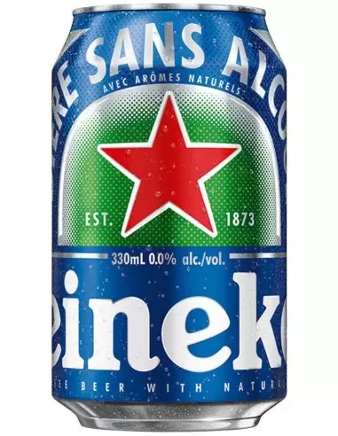 آبجو بدون الکل هینیکن (هنیکن-هنکن) هلندی قوطی فلزی Heineken Non Alcoholic 330ml
