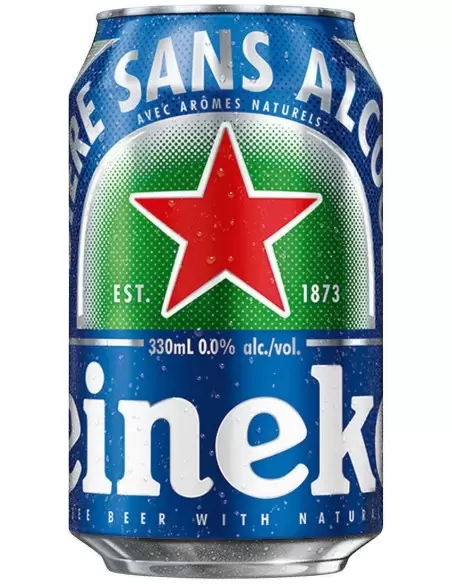 آبجو بدون الکل هینیکن (هنیکن-هنکن) هلندی قوطی فلزی Heineken Non Alcoholic 330ml