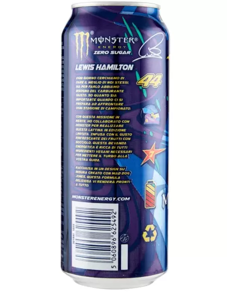 نوشیدنی انرژی زا بدون قند مانستر لویز همیلتون Monster Energy Lewis Hamilton 500ml