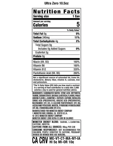 نوشیدنی انرژی زا بدون قند مانستر الترا سفید...