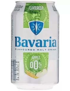 آبجو بدون الکل باواریا با طعم سیب (دلستر سیب) قوطی فلزی Bavaria Apple 330ml