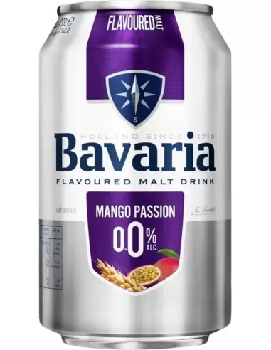 آبجو بدون الکل باواریا با طعم انبه و پشن فروت (دلستر انبه) قوطی Bavaria Mango passion 330ml