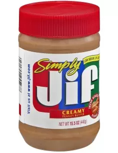 کره بادام زمینی جیف رژیمی (کم شکر، کم سدیم) Jif Simply Creamy Butter