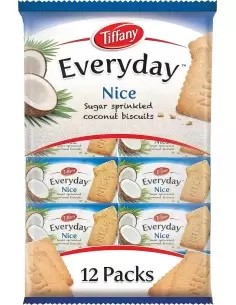 پک 12 عددی بیسکویت روزانه نارگیلی تیفانی (Tiffany Everyday Nice Biscuits (Pack of 12
