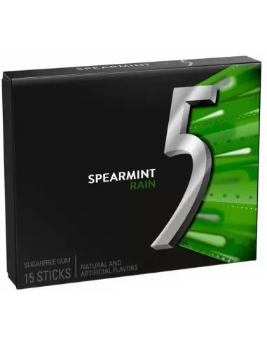 آدامس فایو نعنایی سبز 15عددی اصل Five Spearmint Rain
