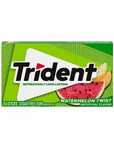 خرید آدامس تریدنت با طعم هندوانه و طالبی (ملون) اصل 14عددی Trident watermelon twist Flavor Gum