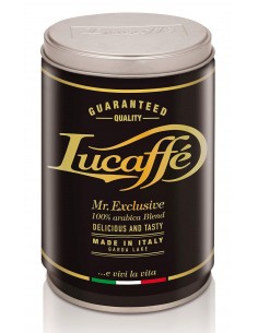 قیمت و خرید دانه قهوه لوکافه 100% عربیکا مستر اکسکلوسیو قوطی 250 گرمی Lucaffé Mr. Exclusive 100% Arabica Ground coffee