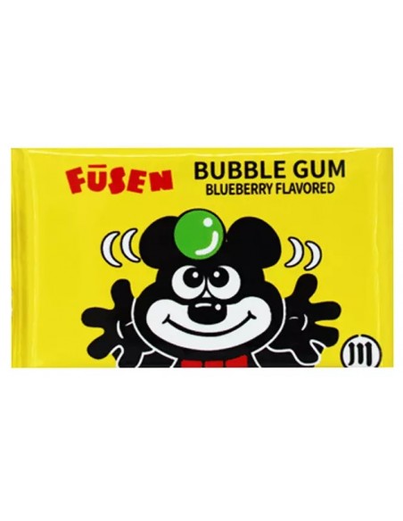 آدامس خرسی بادکنکی با طعم زغال اخته فوزن بزرگ بسته 5 عددی Fusen Bubble Gum Blueberry Flavor