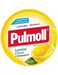 آبنبات بدون شکر پولمول با طعم لیموشیرین و مرکبات حاوی ویتامین سی 45 گرمی Pulmoll Lemon Citron Sugarfree Lozenges