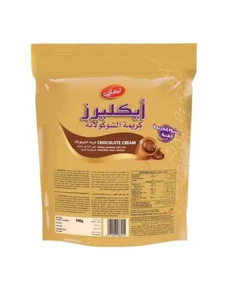 شکلات (تافی) شیری شکلاتی مغزدار ایکلرز تیفانی 550 گرمی Tiffany Eclairs Chocolate Cream