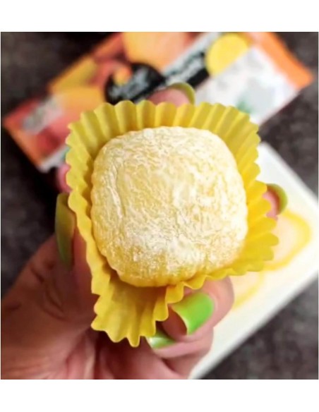 شیرینی موچی با فیلینگ دوبل و طعم شیر و انبه 180 گرمی Mochi Double Filling Mango Milk Flavor