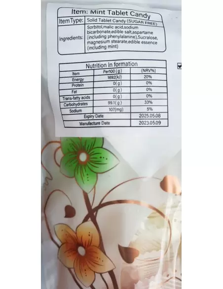 آبنبات نعنایی بدون قند ژاپنی ستاره ای 200 گرمی Sugar Free Mint Candy