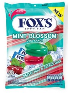 خرید آبنبات فوکس بیضی شکل با طعم نعناع 125 گرمی Fox's Mint Blossom Oval Candy