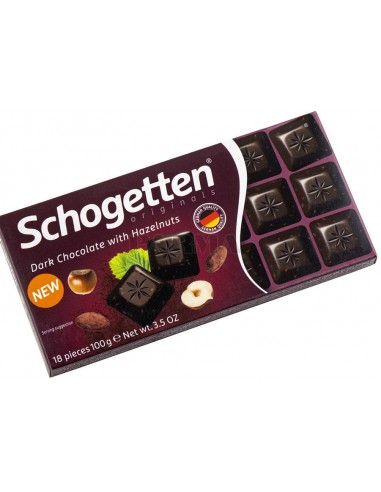 خرید شکلات تلخ تخته ای شوگوتن فندقی 100 گرمی Schogetten Dark Chocolate with Hazelnuts