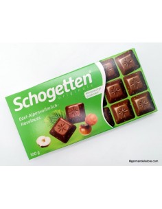 خرید شکلات تخته ای شیری شوگوتن با طعم فندق -100 گرمی Schogetten Alpine Milk Chocolate with Hazelnut