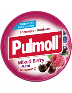 خرید آبنبات بدون شکر پولمول با طعم میکس بری 45 گرمی Pulmoll Mixed Berry Lozeges