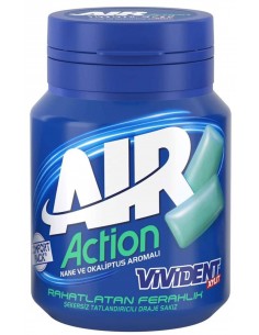 خرید آدامس ویویدنت مدلایر اکشن با طعم نعناع و اکالیپتوس 67 گرمی Vivident Air Action Nane Okaliptus Aromalı Gum